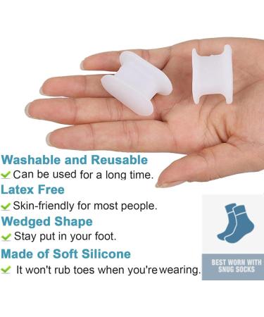 10/20/40/100 Pcs Gel Toe Separator for Hallux Valgus & Bunion Relief - Soft Toe Protector & Spacer - Foot Care Tool (20 Pcs 10 Pairs) - Buy Online on GoSupps.com