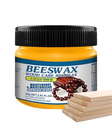 Beeswax Furniture Polish - Wood Furniture Polish and Restorer | Natural Wood Wax Traditional Beeswax Polish for Furniture Floor Tables Chairs Cabinets Zukpumne