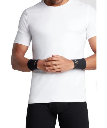 Tommie Copper Core Compression Wrist Sleeve - Unisex - Black - Medium | Muscle & Joint Support - Buy Online on GoSupps.com