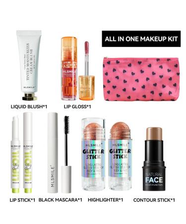 All-in-One Makeup Set for Girls & Women | Complete Makeup Kit with Lipstick Mascara Blush & More - International Shipping Available - Buy Online on GoSupps.com