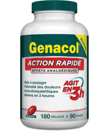 Genacol Fast Action Joint & Muscle Pain Relief | For Fast Back Pain & Muscle Pain Relief | Antioxidant Formula with Curcumin Boswellia & Black Sesame Oil | All-Natural Non-Addictive | 180 Softgels 180 Count (Pack of 1) - Buy Online on GoSupps.com