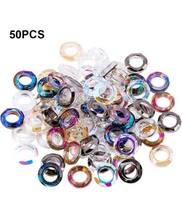 dijiusidy 50 Pieces Glass Crystal Set Eye-catching Personalized Nail Art Rhinestones DIY Handcraft Manicure Accessories for Card Making Ring of Angel - Buy Online on GoSupps.com