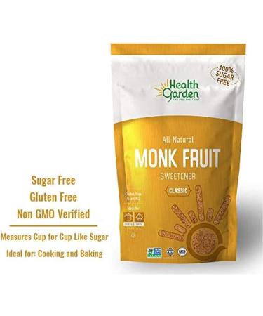 Health Garden Monk Fruit Sweetener Classic - All-Natural, 1 lb (453 g) | Sugar-Free Sweetener - Buy Online on GoSupps.com