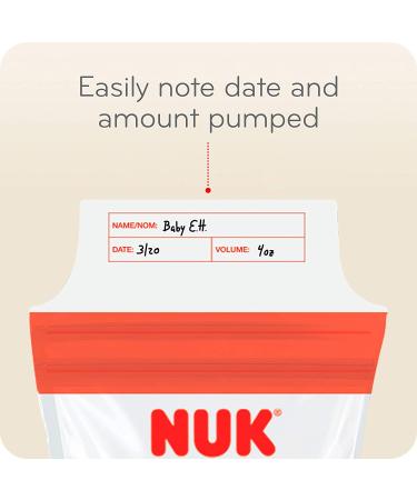 NUK Seal 'n Go Breast Milk Bags 100 Pre-Sterilized Storage Bags 6 oz (180 ml) Each - Buy Online on GoSupps.com