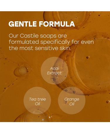 RICH FARMERS Organic Liquid Castile Soap Acai Berry - 16 oz | Sunflower, Olive, and Coconut Oils | Natural Ingredients - Buy Online on GoSupps.com