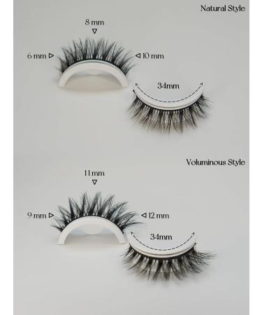 2R Studio Reusable Self-Adhesive Eyelashes - Pre-Glued Natural Look No Glue Needed Extra Adhesive Strips & Tweezers - Buy Online on GoSupps.com