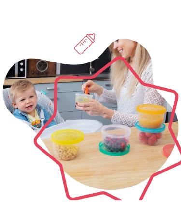 Badabulle Badabowls Storage Containers for Baby Food - Set of 12 Leak-Proof & 250ml Capacity | International Shipping Available - Buy Online on GoSupps.com