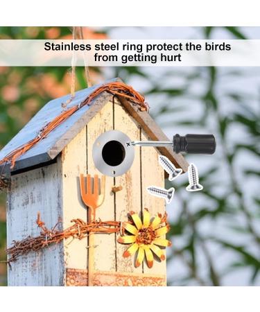 12PCS Bird Nest Box Protection Plates 32mm Wild Bird Boxes Garden Small Birds Metal Plate Birdhouses Bird Houses Robin Nest Box Sparrow Nest Box Owl Budgie Swift Stainless Steel Plate - Buy Online on GoSupps.com