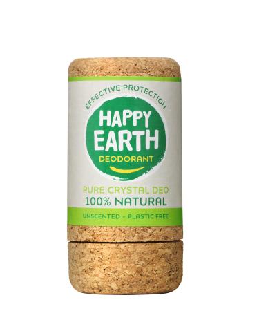 HAPPY EARTH Happy Earth Crystal Unscented 100% Natural Deodorant 90g