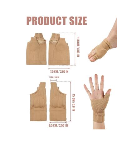Peutier Foot Fingerless Glove Set - Comfortable Bale Cushions & Wrist Cuffs for Men & Women - Breathable Toe & Thumb Protection - Buy Online on GoSupps.com