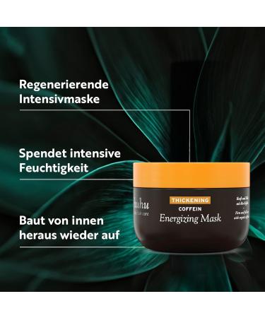 Ahuhu Thickening Caffeine Energy Hair Mask 150ml | Organic Caffeine & Rice Strength for Hair Growth | Vegan Hair Care - Buy Online on GoSupps.com