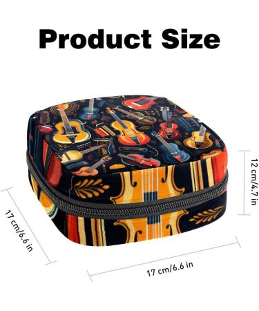 Anna Cowper Instruments Guitars Menstrual Cup Pouch Sanitary Napkin Holder Portable Period Bag - Multi-Colored - Buy Online on GoSupps.com