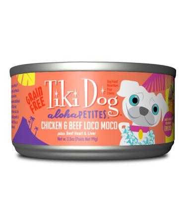 Tiki Dog Aloha Petites Chicken & Beef Loco Moco Wet Dog Food 3.5 oz. Case of 24