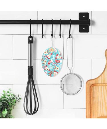 3-Pack Cleaning Kitchen Sponges Oval Santa Claus Kitchen Cellulose Dishwashing Wood Pulp Cotton - Buy Online on GoSupps.com