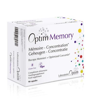 Optim Memory Brahmi Bacopa Monnieri Bacognize and Optimised Curcumin Longvida - 90 Caps Food Supplement