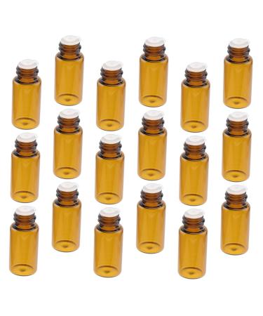 Ipetboom 18 PC Essential Oil Container Glass Containers Amber Glass Bottle Travel Cosmetic Containers Makeup Perfume Bottle Travel Liquid Container Small Glass Bottle Travel Containers Mini