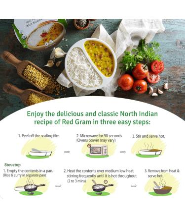 Food Earth Split Lentil Curry & Rice - Vegan, Organic, Gluten-Free Meal - 6 Pack - Ready to Eat Indian Cuisine - Buy Online on GoSupps.com