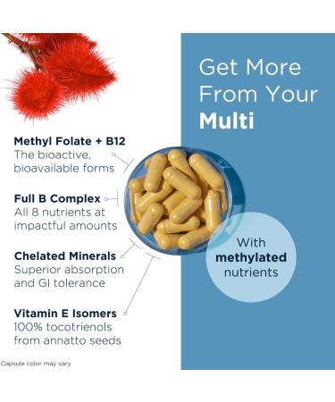 Designs for Health Methylated Multivitamin for Women & Men - Twice Daily Multimineral Supplement & Multivitamin Without Iron + Methylated B12 and Folate Vitamin C K D E + More (60 Capsules) Unflavored 60 Count (Pack of 1) - Buy Online on GoSupps.com
