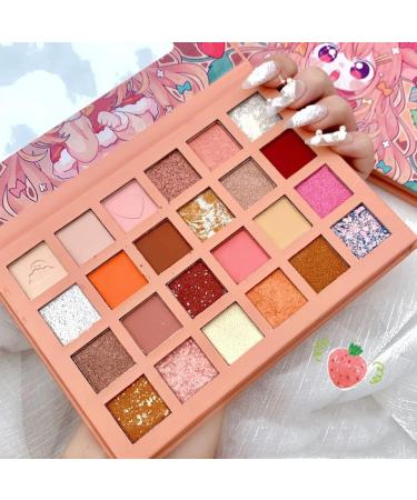 DUnLap Beauty Palette 24 Colors Strawberry Girl Eyeshadow Palette Stack Glitter Pearl Waterproof Nature Color Shadow Cheap Eyeshadow Palette - Buy Online on GoSupps.com