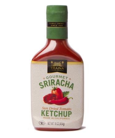 Traina Home Grown Gourmet Sriracha Ketchup - No Corn Syrup, Non GMO, 16 oz bottle Sriracha 16 Ounce (Pack of 1)