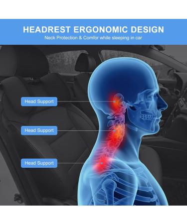 Buy Bubulii Car Headrest Pillow - 360 Rotating Neck Support for Kids & Adults | Comfortable Leather Travel Accessory - Buy Online on GoSupps.com