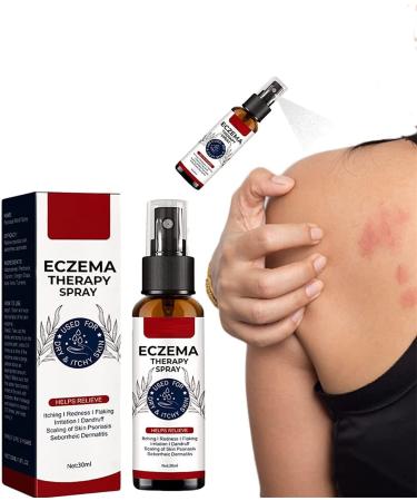 DUBUSH Eczema Therapy Spray Natural Eczema Spray for Relief Eczema Soothing and Hydrating Cream Moisturize Soothe Dry Skin from Eczema Itching 1pcs