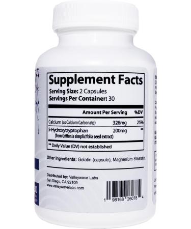5-HTP Supplement - 200mg Mood & Sleep Support | Stress Relief Capsules | 60 Count - 30 Day Supply - Buy Online on GoSupps.com