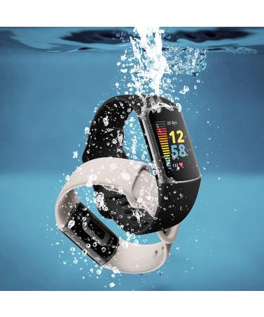 Ouwegaga Compatible with Fitbit Charge 5 Bands 6 Pack Large - Soft Waterproof Sport Bands for Fitbit Charge 5 Advanced Fitness Tracker - Black/Navy Blue/Purple/Gray/White/Pink - Buy Online on GoSupps.com