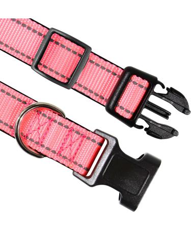 Joytale Reflective Dog Collar for Large Dogs - XL Pink (Pack of 1) - Durable Stylish & Safe - Buy Online on GoSupps.com