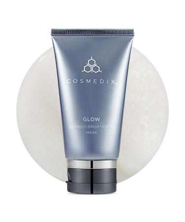 Cosmedix Glow Bamboo Brightening Mask - Gently Exfoliates Skin - Improves Discoloration and Uneven Skin Tone - Provides Nourishment - Reveals Smoother and More Luminous Looking Complexion - 74 g