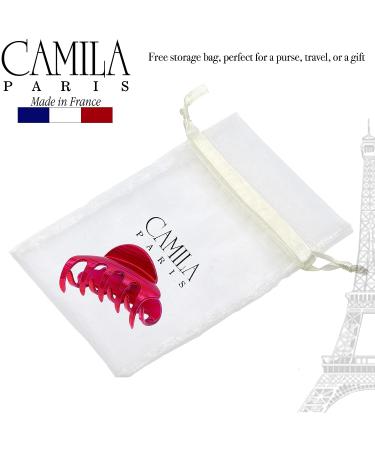 Camila Paris CP3218 Large Fushia French Hair Clip for Women - Strong Hold Styling Accessory for Thick Volume Hair - Made in France - Buy Online on GoSupps.com