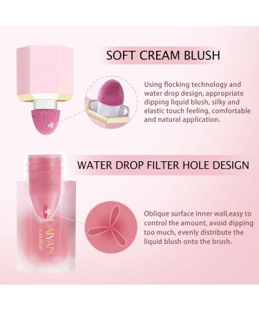 HANDAIYAN Blush Stick Liquid Blush High Pigment Weightless Long-Wearing Natural-Looking Dewy Finish Skin Tint Cheek Tint Makeup (01#Love Cake with Fine Glitter) - Buy Online on GoSupps.com