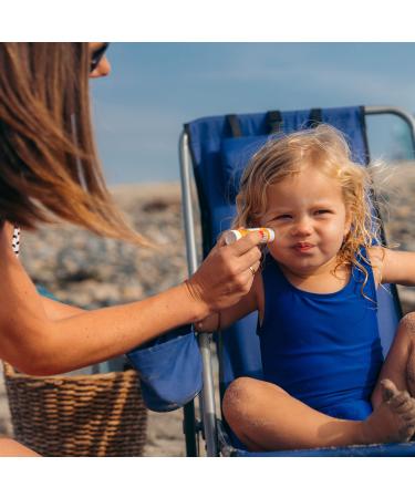 Badger Kids Natural Mineral Sunscreen Face Stick SPF 35 - Tangerine & Vanilla, 0.65 oz - Buy Online on GoSupps.com