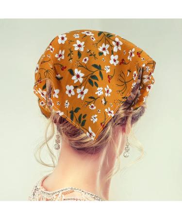 Molain 6-Piece Women's Boho Headband Scarves - Flower Print Chiffon Hair Accessories for Girls - Multi-Colored Fashion Hair Bands & Scrunchies - Buy Online on GoSupps.com