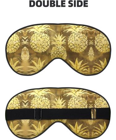 SSIMOO Gold Pineapple Eye Mask - Soft Breathable Sleep Patch for Women | Perfect for Travel & Relaxation - Buy Online on GoSupps.com