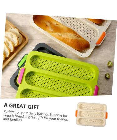 HOMSFOU 2 Pcs 3 Bread Silicone Mold Bread Pan Forms Silicone Bread Baking Trays Silicone Baking Mold Silicone Molds Loaf Pan Bread Baking Tin White Silica Gel Cake Second Generation Toast 34.5x24cmx2pcs Whitex2pcs - Buy Online on GoSupps.com