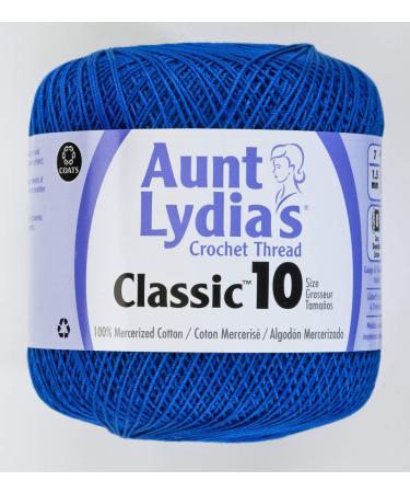 Coats Crochet Aunt Lydia's Crochet  Cotton Classic Size 10  Dark Royal