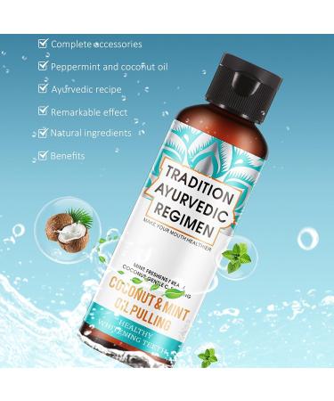 Lightening Oil Mouthwash | Natural Teeth Whitening with Coconut & Peppermint | Ayurvedic Formula - 100/200ml - Buy Online on GoSupps.com