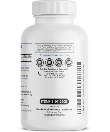 Bronson Alpha Lipoic Acid 600 MG - Non-GMO Free Radical Scavenger 250 Vegetarian Capsules for Optimal Health - International Shipping Available - Buy Online on GoSupps.com