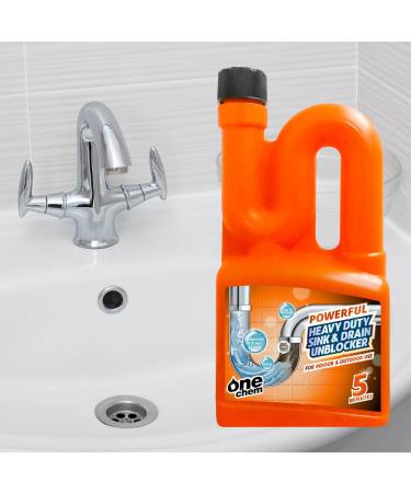 One Chem Heavy Duty Sink and Drain Unblocker 2 x 750ml - Powerful formula for indoor and outdoor use 750 ml (Pack of 2) - Buy Online on GoSupps.com