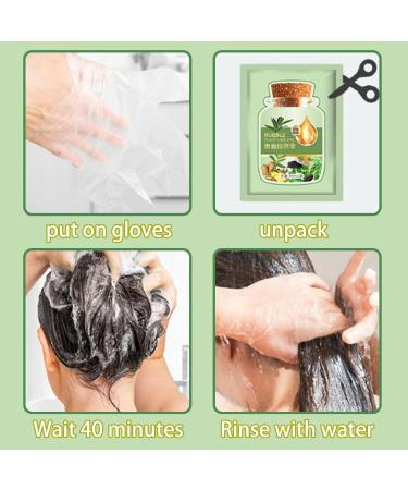 10Pcs Natural Black Bubble Hair Dye | Long-lasting Plant-Based Hair Coloring | Mild & Refreshing 30ml Hair Care Solution - Buy Online on GoSupps.com