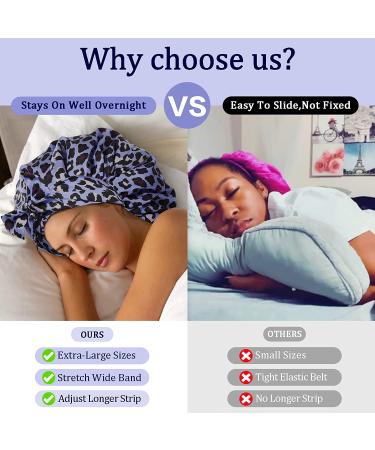 Premium Satin & Silk Bonnets for Curly Hair - Sleep in Style | Blueviolet - Buy Online on GoSupps.com