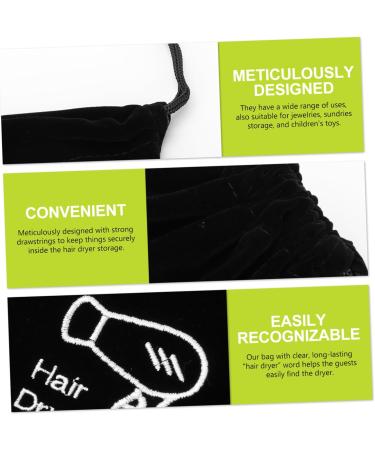 Healeved 10 Pcs Storage Bag Hair Appliance Organizer Practical Storage Pouch Travel Hair Hairdryer Bag Velvet - Buy Online on GoSupps.com