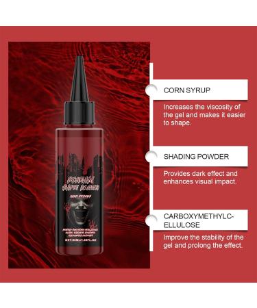 Fake Blood - Washable Fake Blood | Broting Bloods | Realistic Splatter Liquid Body Paint | Simulated Red Coagulated Gel for Halloween Vampire Zombie Cosplay Costume - Buy Online on GoSupps.com