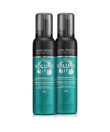 John Frieda Volume Lift Volumizing Mousse Duo for lightweight Fuller Styled Hair | Phthalate-Free Formula Cruelty Free (Pack of 2)