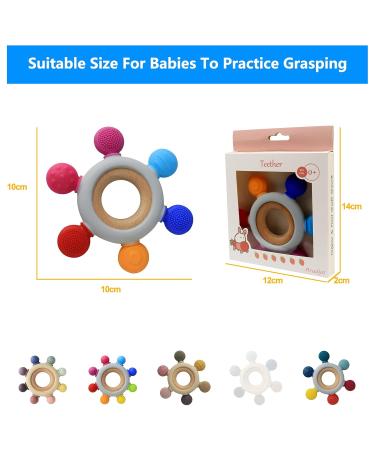 Arudyo BPA-Free Silicone Baby Teething Ring Toy | Ocean Gripping Ring & Nursing Accessory - Buy Online on GoSupps.com