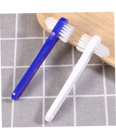 GLEAVI 8 Pcs Denture Cleaning Brush Set - Double Head Toothbrush & Pot Stand for Effortless Oral Care - Buy Online on GoSupps.com