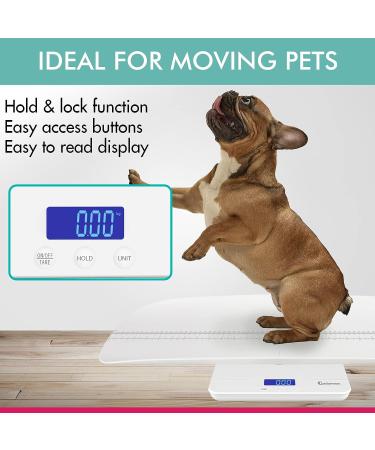 Adamson A50 Pet and Baby Scale 2023 - Digital Scale for Cats Dogs Rabbits - Up to 220 lb / 100 kg - Buy Online on GoSupps.com