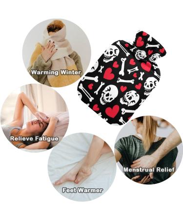 Shop Naanle Heart Skull 2L Heating Water Bottle | Warm & Cold Therapy Bag for Pain Relief | Ideal for Bed Hands & Feet - Buy Online on GoSupps.com