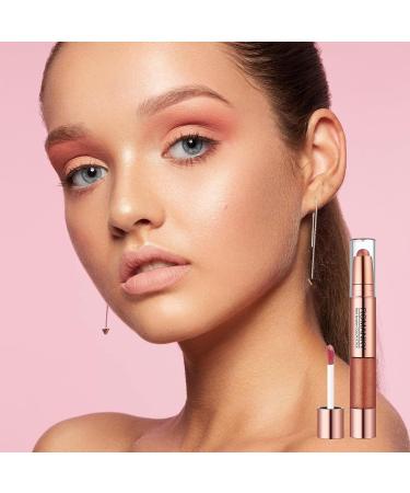 Highlighter Makeup Stick - 2 in 1 Liquid Eyeshadow Highlighter Makeup Stick Set - Multi-function Waterproof Make Up Eyeliner for Attractive Smoky Eye Frifer 03# - Buy Online on GoSupps.com